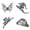 D, variant on KOYPTL 3PCS Halloween Gothic Claw Hair Clips,Bat Spider Skeleton Design Non Slip Strong Hold Jaw Clips,Spooky Party Hair Accessories for Thick Hair Updo Hairstyle Fixing