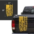 thumbnail image 2 of Soldier Veteran Enlisted Man Retired U.S. Army USAF USMC Distressed American US USA Flag Truck Tailgate Vinyl Decal fits Most Pickup Trucks Military Sticker (11" x 20", Yellow), 2 of 8