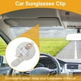 thumbnail image 2 of Clip de gafas de sol para coche Unique Bargains, magnético, universal, para visera del sol, clip de almacenamiento protector para gafas, cuero PU, blanco, 10x6cm, 1 pieza, 2 of 7