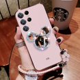 thumbnail image 1 of Funda con soporte de espejo chapado para Samsung, carcasa con pulsera de flores para Samsung A53, A52, A82, A73, A72, A33, A32, A22, A13, 5G, A71, A50, A23, A12, Note 20 qiuyongming unisex, 1 of 2