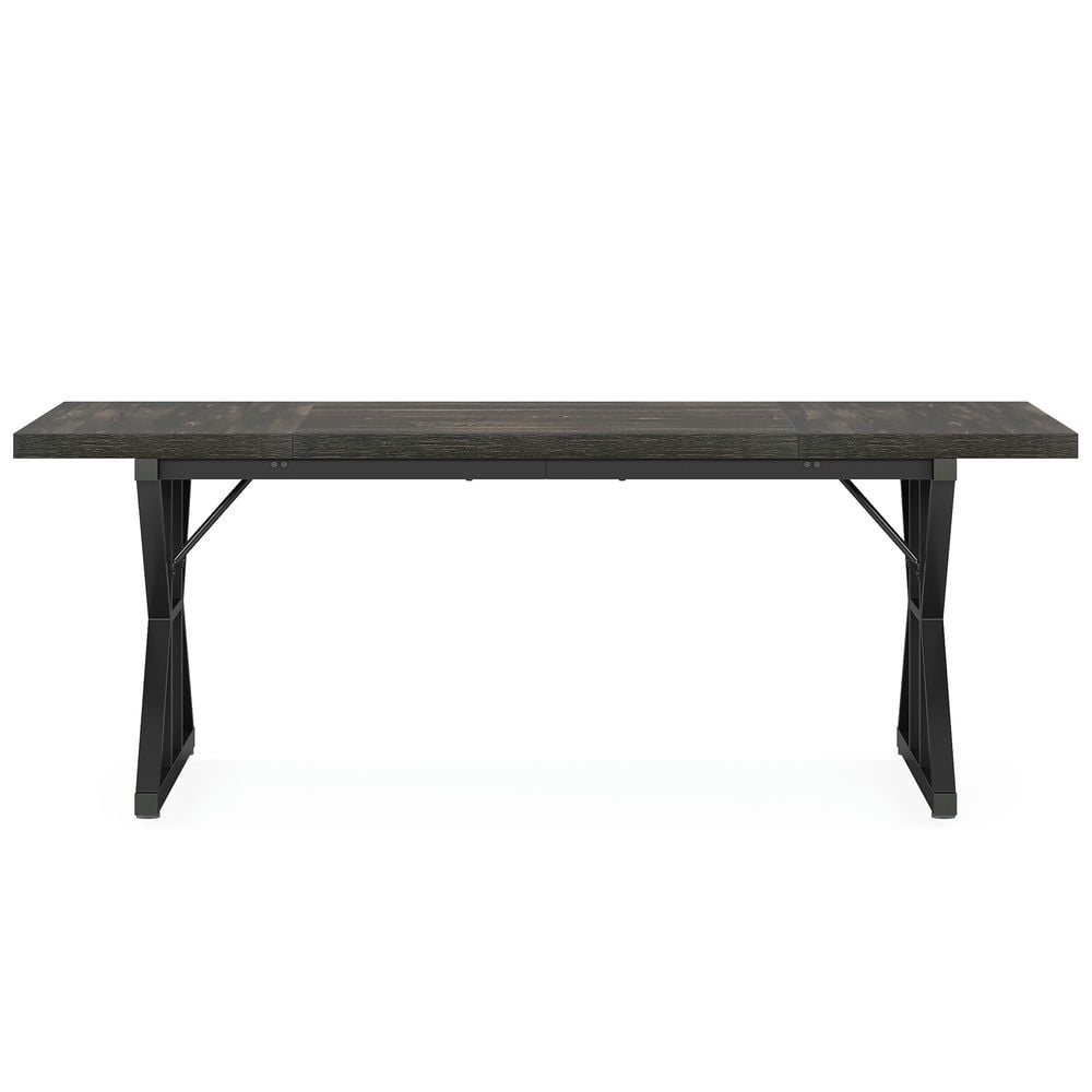Spaco 6FT Conference Table, Rectangle Meeting Room Table Executive Desk, Desk for Indoor as Home, Office, Black