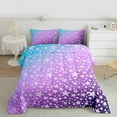 thumbnail image 2 of Manfei Purple Stars Kids Bedding Comforter Set, Dreamy Cartoon Twin Comforter Sets, Mystic Starry Sky Reversible Bedding Set, Luxury Bedroom Decor, 2 Pieces, 2 of 8