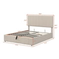 thumbnail image 4 of Momei Upholstered Metal Platform Bed with Storage Drawer & Headboard, No Box Spring Neede Grey Full, 4 of 5
