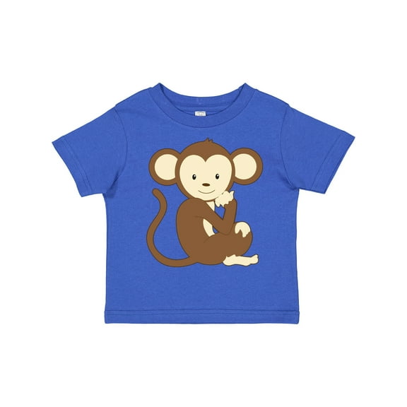 Inktastic Monkey Thinking Boys or Girls Toddler T-Shirt