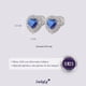 thumbnail image 5 of Aretes para Mujer de Plata .925 con Zirconia Cúbica,  LuckyLy Aretes de Corazón Brillante – Joyería Ideal como Regalos para Mamá y Regalos para Mujer en San Valentín y Navidad, Modelo Zaria azul, 5 of 7