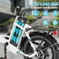 thumbnail image 5 of Elifine 3.0" Fat Tire Electric Bike for Adults, 48V 7.8Ah 350W Foldable Ebike with LCD, 5 Ridng Modes, Lockable Suspension Fork Electric Commuter Bicycle, 7 Speed City E-bikes for Women Teens, UL2849, 5 of 11