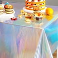 thumbnail image 3 of CSChome Iridescence Tablecloth Iridescence Tablecloth Waterproof Holographic Foil Party Decoration Shiny Rectangle, 3 of 7