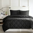 thumbnail image 3 of Home Essence Windsor Reversible Down Alternative 3M Scotchgard Comforter Set, Twin/Twin XL, Black/Black, 3 of 5