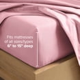 thumbnail image 6 of Bare Home Luxury Bed Sheet Set - Premium 1800 Collection - 4 Piece - Twin, Light Pink, 6 of 9