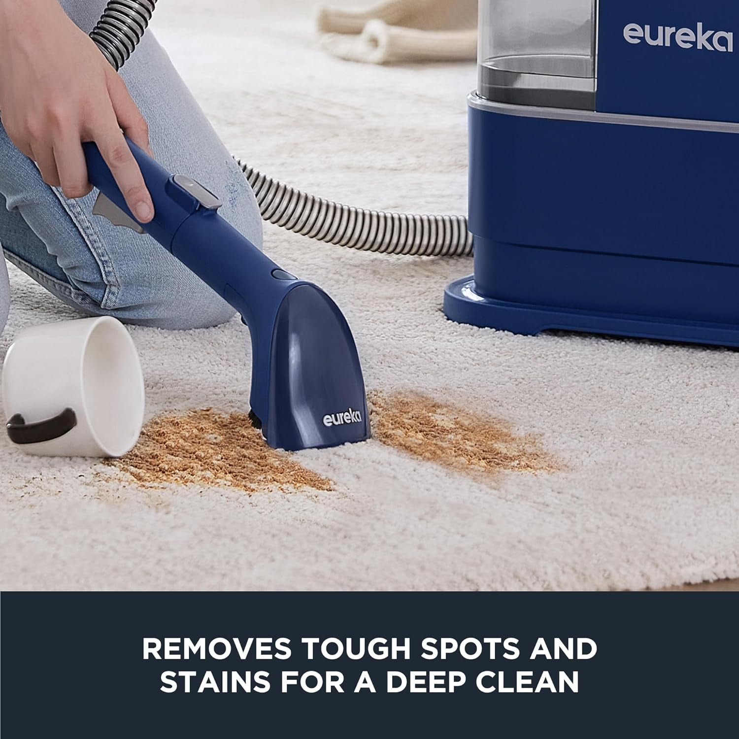 Eureka Carpet and Upholstery Cleaner, Portable, Spot Cleaner for Pets, Large Water Tank, Blue