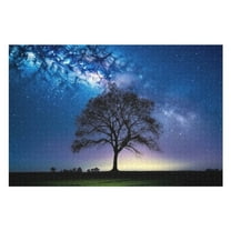 Puzzles for Adults 300 Pieces - Milky Way Glows Starry Night Sky Nature Funny Puzzles Educational Games Gift for Birthday Christmas Halloween