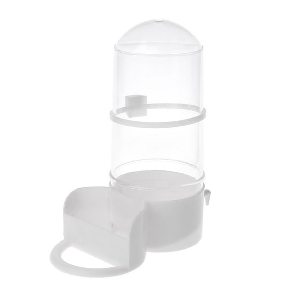 Bird Water Dispenser Automatic Feeder for Cage with Perch Plastic Container for Parrot Parakeet Lovebird