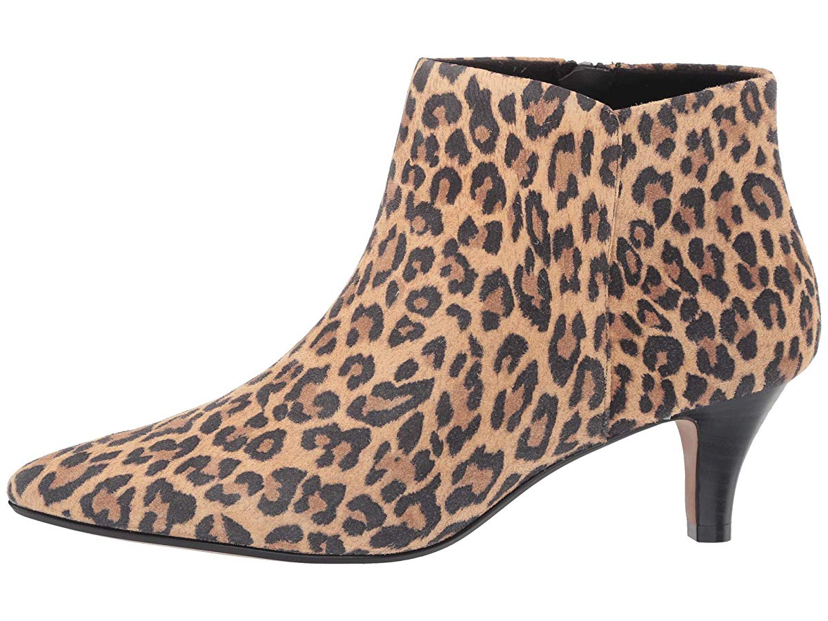clarks leopard print ankle boots