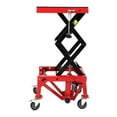 thumbnail image 4 of Hydraulic Motorcycle Lift Jack 350LBS, Foot Operated Scissor Lift Table for ATV Dirt Bike, Heavy-Duty Steel Stand with Safety Lock & Wheels, 13.78-34.25" Height Adjustable, Oil Drain Hole, 4 of 9