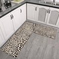 thumbnail image 2 of Black and Tan Leopard Print Kitchen Rugs Sets Of 2,Anti Fatigue Kitchen Mat Rugs Non Slip Washable,Decorative Kitchen Floor Mats for Kitchen,Sink,Laundry,17"x30"+17"x47", 2 of 7