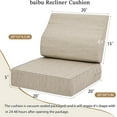 thumbnail image 3 of Gel Memory Foam Recliner Cushions with Lumbar Support Pillow for Elderly, 20x20x5 Inch Thick Dual-Layer Patent Design Non-Slip Seat Cushion for Recliner Chair for Reduce Hip & Lumbar Pain, Beige, 3 of 14