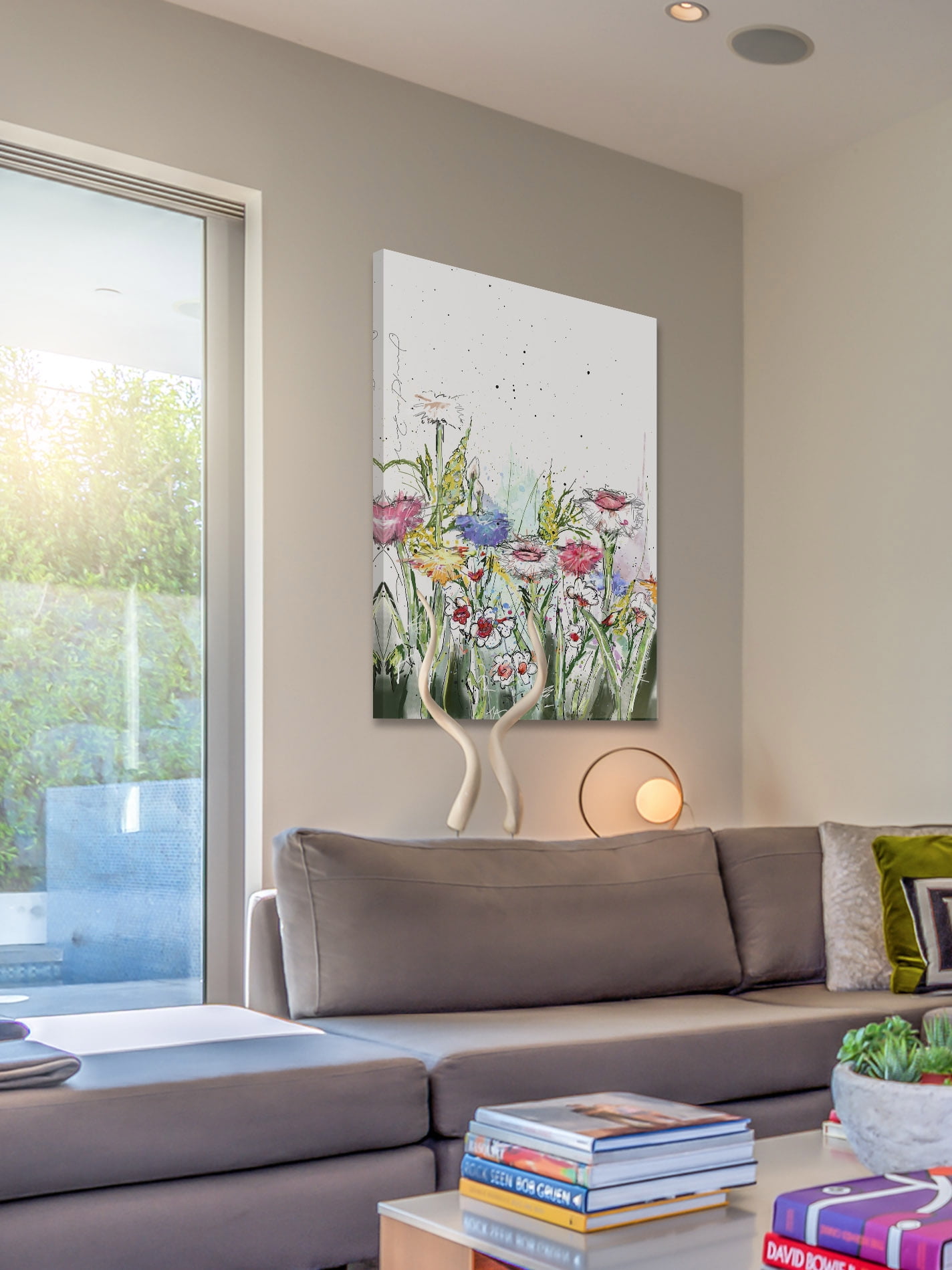 "Fleurs Fraiches" Painting Print on Wrapped Canvas