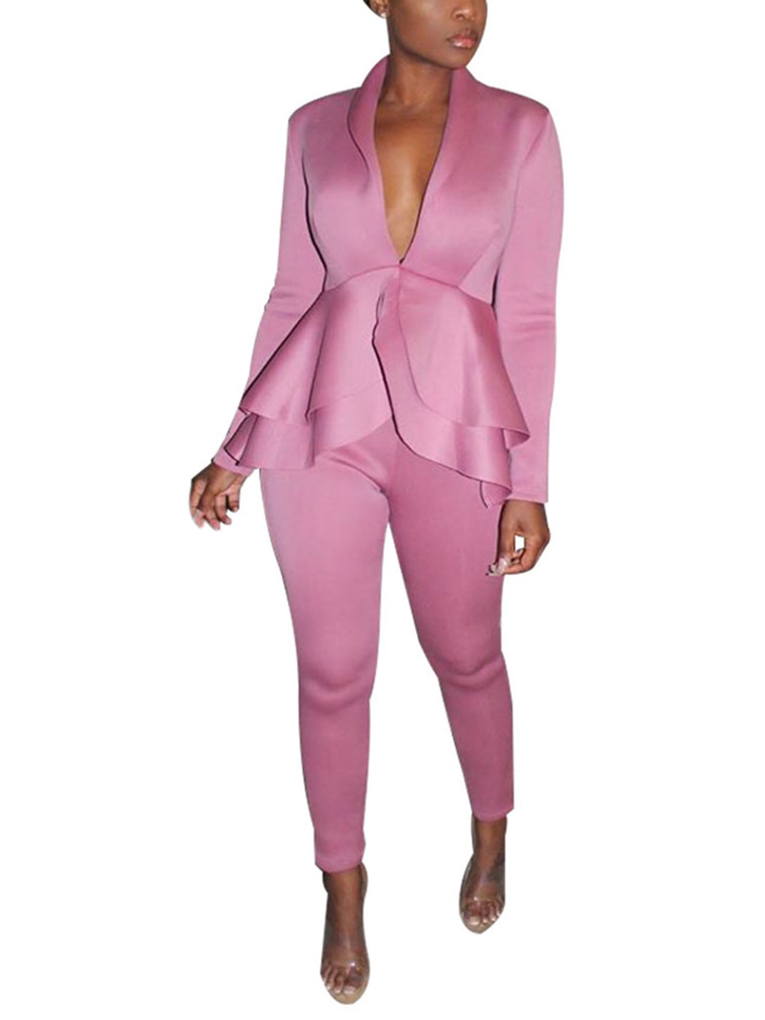 PCS Women Solid Color Outfits 