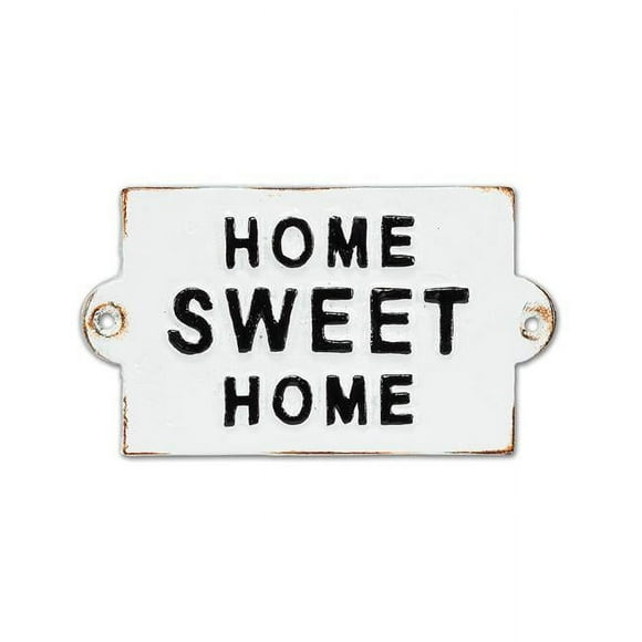 Abbott Collection AB-27-FORGE-12 9 in. Home Sweet Home Sign, White