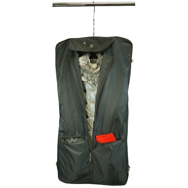 46" Deluxe Garment Bag for Dresses Suits and Linen with Multiple Compartments and Various