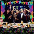 thumbnail image 5 of Glow Neon Birthday Party Backdrop-Glow in The Dark Let’s Glow Banner Backdrop Black Light Themed Photography, 5 of 5