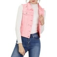 thumbnail image 6 of INSPIRE CHIC Women's Turn Down Collar Button Denim Washed Vest, 6 of 7