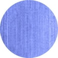 thumbnail image 1 of Ahgly Company Indoor Round Abstract Blue Contemporary Area Rugs, 5' Round, 1 of 4