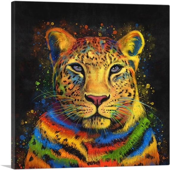 ARTCANVAS Leopard Africa Cat Canvas Art Print - Size: 36" x 36" (1.50" Deep)