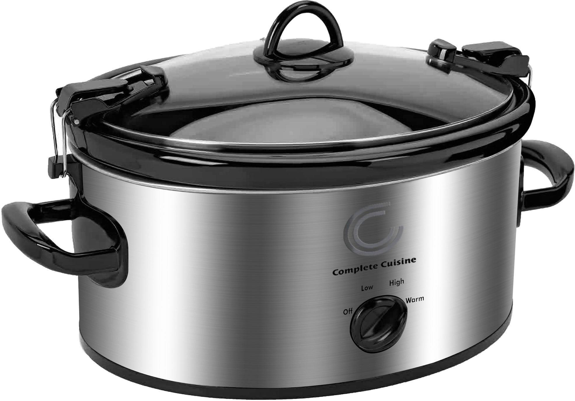Complete Cuisine 6.0 QT Slow Cooker with Locking Lid