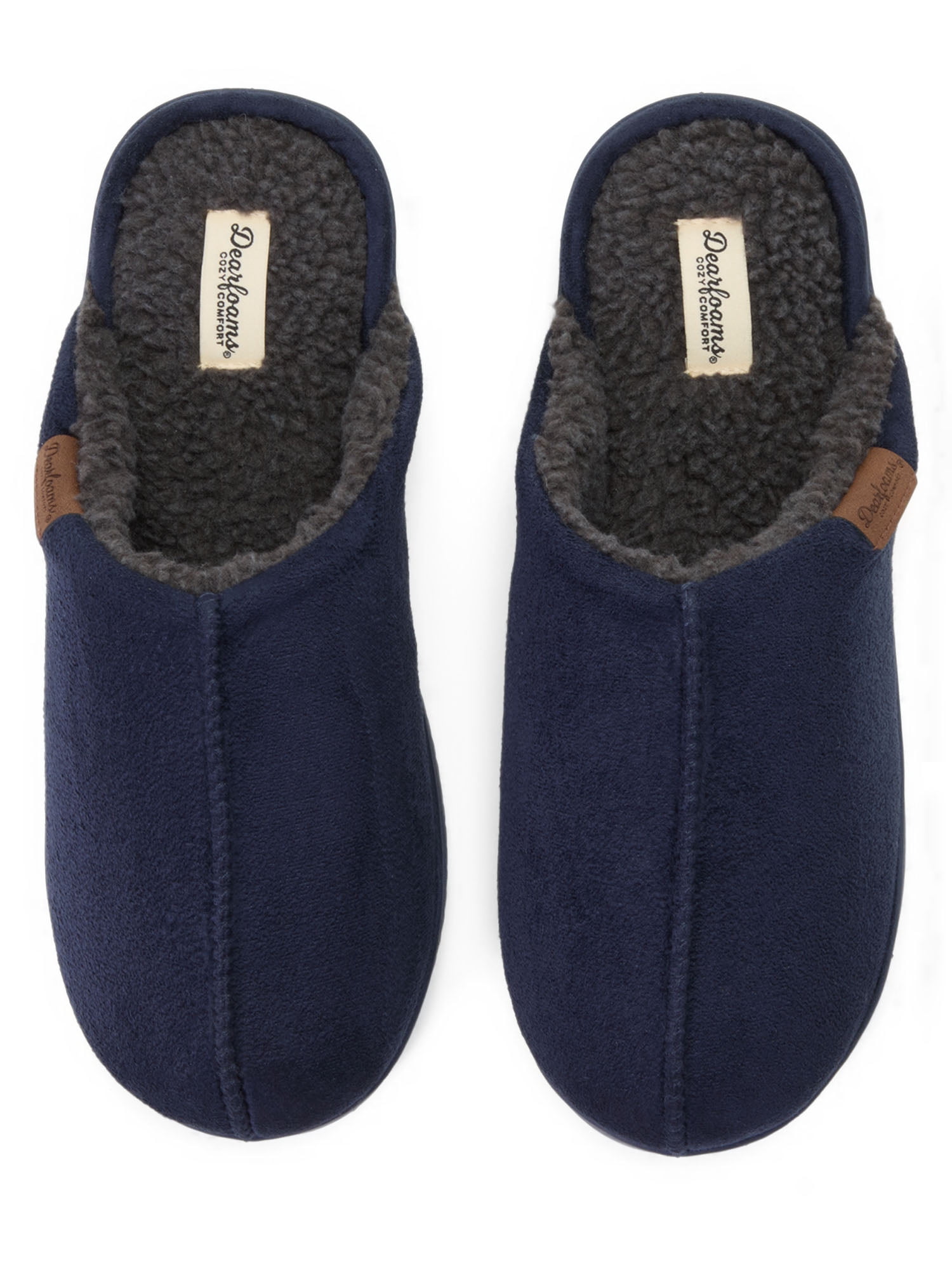 Dearfoams Cozy Comfort Men's Jeremiah Scuff Slippers Sizes 7-14