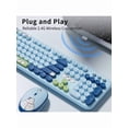 thumbnail image 3 of 2.4G Plug And Play Wireless Keyboard Mouse Combo 104 Keys Cute Cat Keyboard Coloful Retro Round Keycaps Keyboard With Silent Mouse For Win7/8/10/XP,Multicolor, 3 of 8