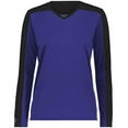 thumbnail image 2 of Holloway 223702.496.3XL Ladies Momentum Team Long Sleeve T-Shirt, Purple & Black - 3XL, 2 of 5