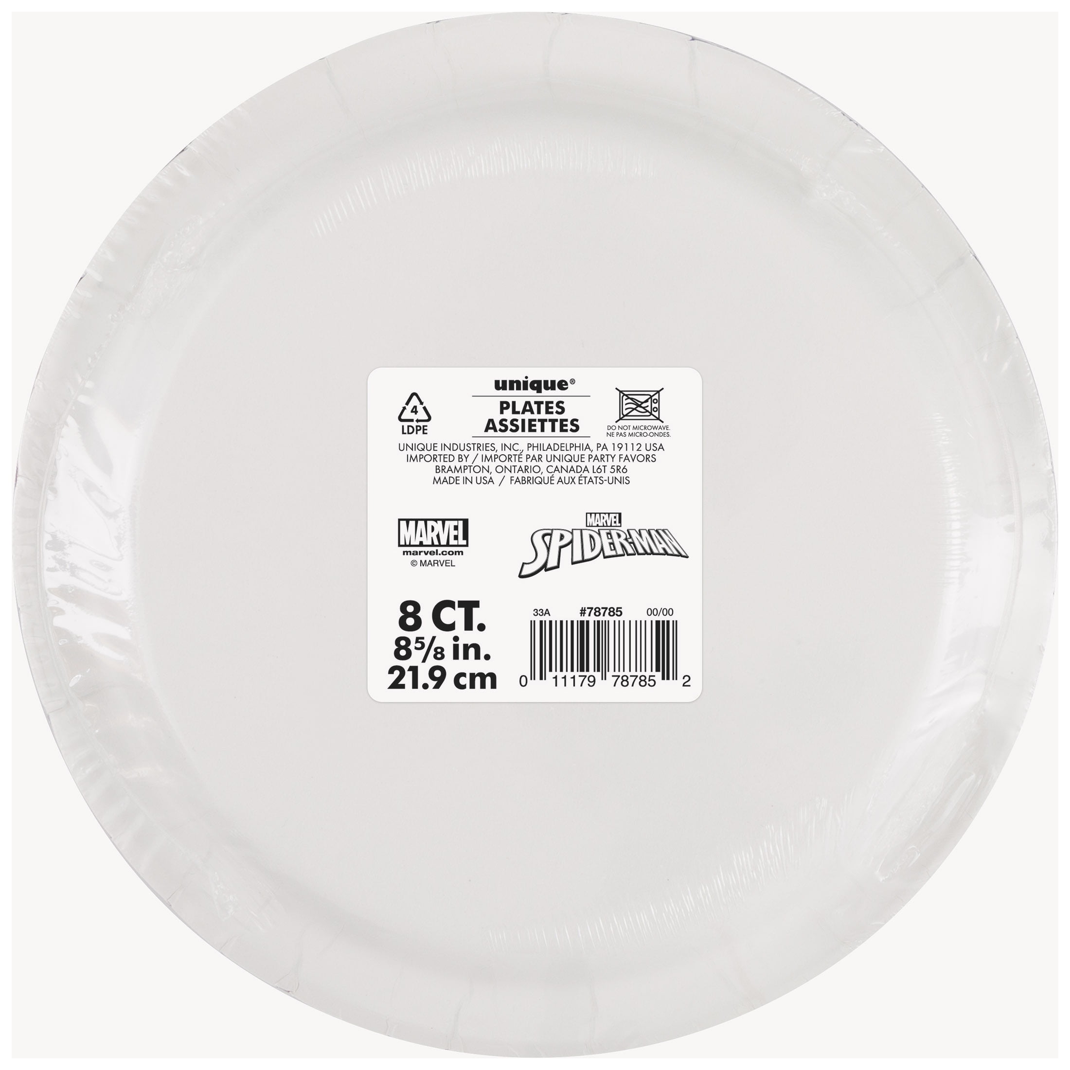 Multicolor Spiderman Paper Dinner Plates, 9in, 8ct