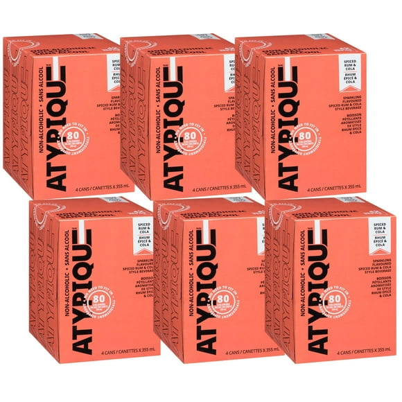 ATYPIQUE Non-Alcoholic Cocktail Spiced Rum & Cola 4 x 355 ml