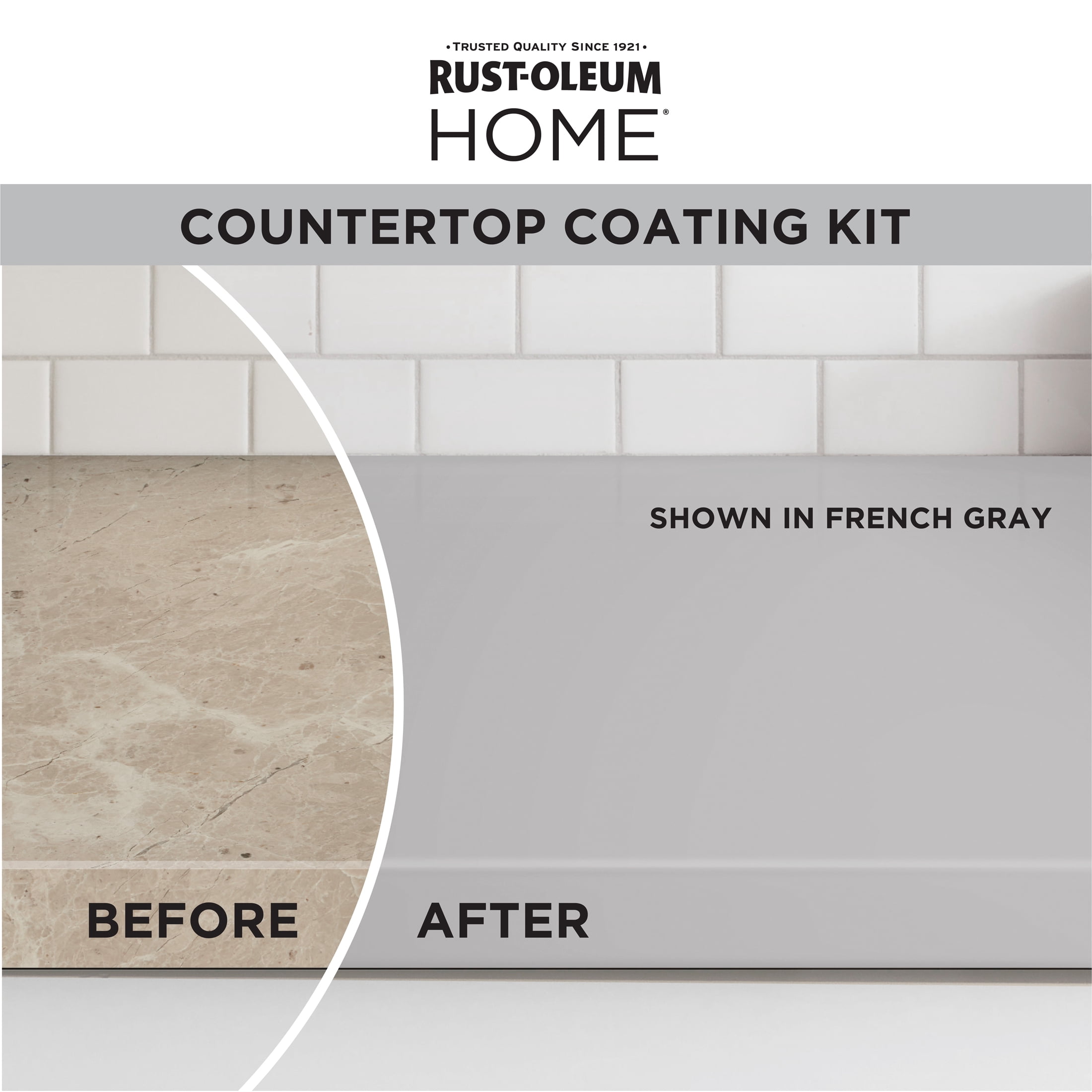 French Gray, Rust-Oleum HOME Countertop Satin Coating Kit-38496205T, Quart