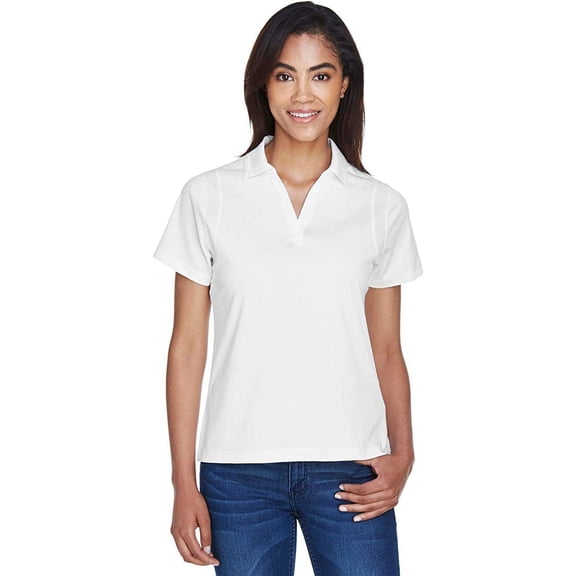 M354W Harriton Ladies’ Micro-Piqué Polo White M