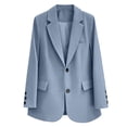 thumbnail image 7 of VBVC Women's Notched Lapel Single Button Blazer , Long Sleeve Office Suit Jacket For Women , Ladies' Business Blazer with Pockets,Light Blue,S-3XL, 7 of 7