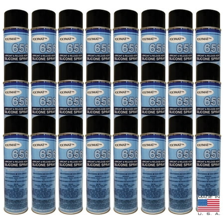QTY 24 Polymat 656 SILICONE SPRAY NON GREASY LUBRICANT FOR FACTORY METAL PARTS