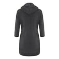 thumbnail image 6 of Lindreshi Long Sleeve Dresses for Women Clearance Women Long Sleeve Solid Color Jumper Pullover Sweatshirt Hoodie Hooded Dress, 6 of 7