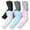 Black&White&Darkgrey&Lightgrey&Blue&Pink, variant on 4 Pairs Sun Protection Sleeves to Cover Arms Cooling Sports Compression Arm Sleeves for Men Women