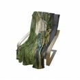 thumbnail image 4 of Wyoming Soft Flannel Fleece Throw Blanket, Calcite Springs Trees Panorama in Yellowstone, Cozy Plush for Indoor and Outdoor Use, 50" x 60", Olive Green Sand Brown, by Ambesonne, 4 of 6
