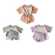 thumbnail image 5 of Qarigey Conjunto de pantalones cortos de camiseta de diseño Simple para niños, fiesta de verano para niños y niñas, Kit de pantalones de conjuntos de ropa Púrpura 73cm, 5 of 6