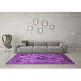 thumbnail image 3 of Ahgly Company Indoor Round Oriental Purple Industrial Area Rugs, 8' Round, 3 of 4