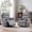 Gray-Manual*2, variant on Bonzy Home Manual Recliner Chair with Massage & Heat, Soft Fabric Recliner Chair with Overstuffed Armrest & Backrest, Manual Reclining Single Sofa with Side Pocket for Living Room,Gray