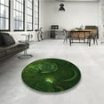 thumbnail image 3 of Ahgly Company Indoor Round Patterned Night Black Area Rugs, 8' Round, 3 of 6