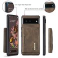 thumbnail image 2 of 2 In 1 Wallet Case Compatible with Google Pixel 7, Premium PU Leather Phone Case Back Cover Magnetic Detachable with Trifold Wallet Card Holder Pocket for Google Pixel 7, Coffee, 2 of 11