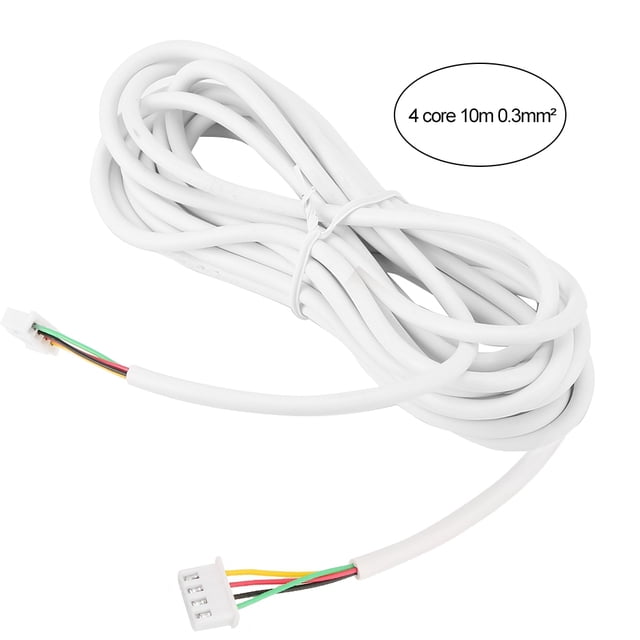 Video Doorbell Cable,10m 0.3mm 4-Core Round Doorbell Cable Core Copper Cable Expertly Crafted
