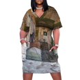 thumbnail image 1 of Abandd - Casa en un pueblo minero de SparklePyre Vestido holgado con bolsillos vestidos para mujer ropa de verano 2025, 1 of 7