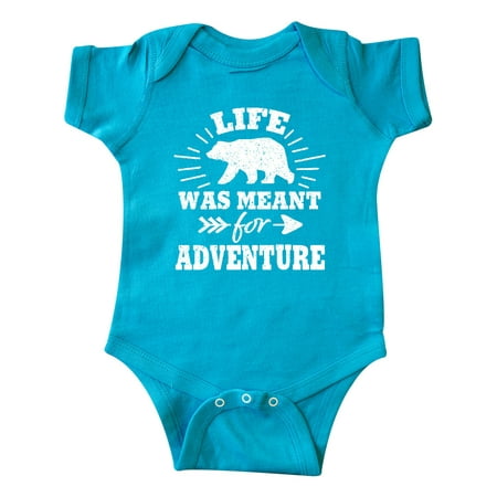 

Inktastic Bear Silhouette Life Was Meant for Adventure with Arrow Gift Baby Boy or Baby Girl Bodysuit