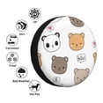 thumbnail image 5 of ZNDUO Cartoon Bear Seamless Pattern Spare Tire Cover, Universal Spare Tire Wheel Covers 14 inch, 5 of 8